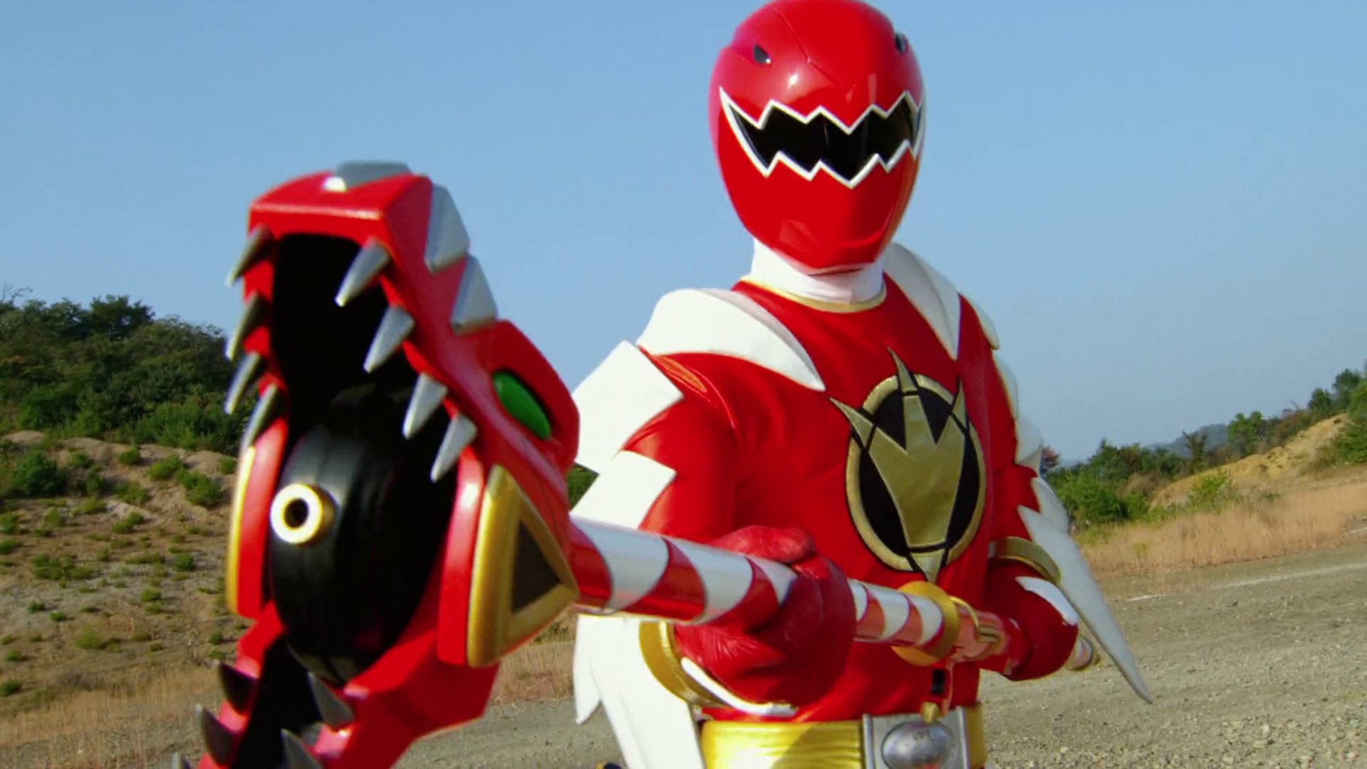 Conner McKnight is the Red Dino Ranger that travels to the Dino Charge Dime...